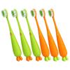 Beaupretty 6 Pack Kids Carrot Toothbrush Soft Manual Toothbrush for Children Toddler view 1