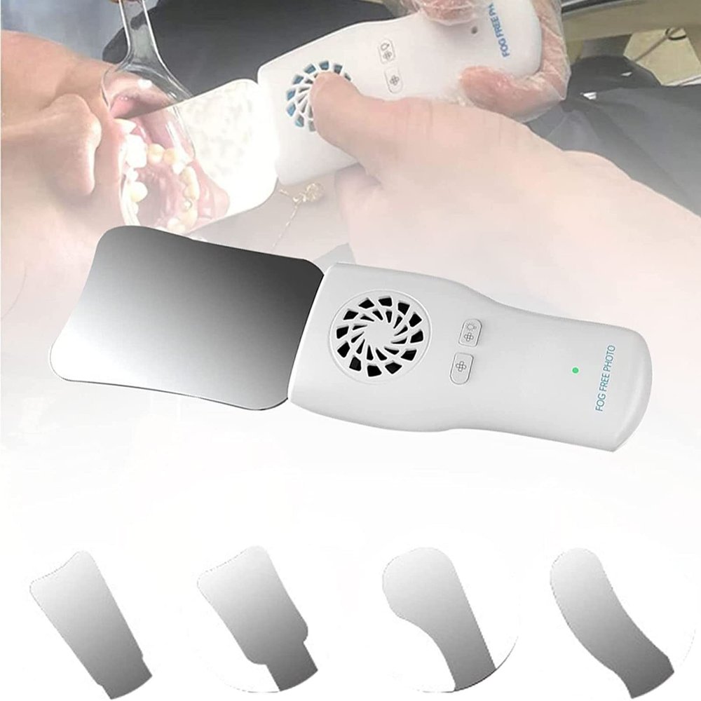 CEEBUS Dental Photography Mirrors Electric Automatic Defogging Surface Intraoral Mirrors with Handle,LED Intra Oral Photo System