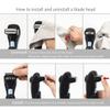 Electric Back Hair Shaver Portable USB Rechargeable 15inch Long Back Hair Removal, 180 Degrees Foldable Full Body Shaving Groomer Men Shaver Leg Hair Removal Trimmer Tool view 3