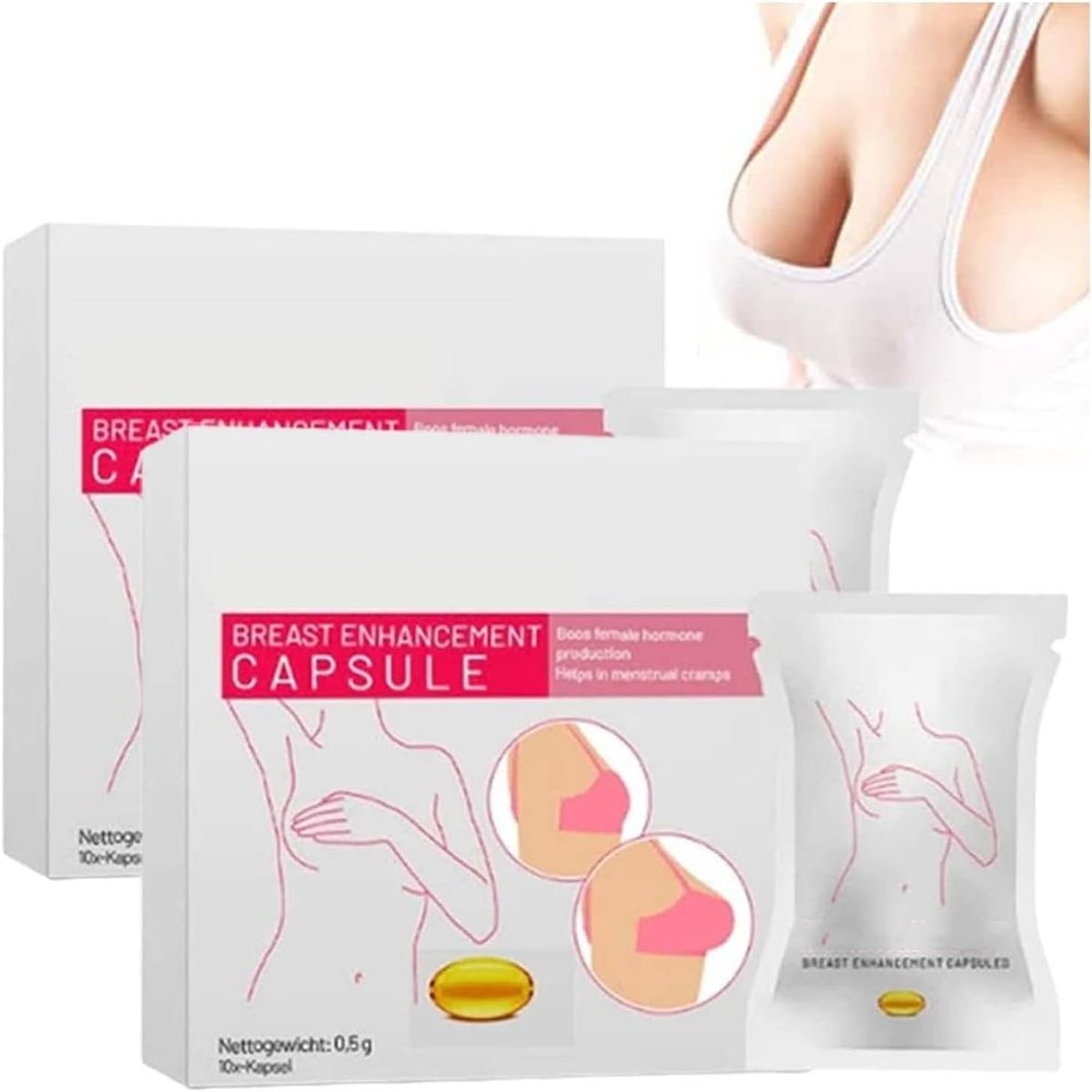 Charmup Breast Enhancement Capsules,Natural Breast Enlargement Firming and Lifting Capsules,Breast Firming and Lifting Cream for Sagging Breasts (2 Pcs)