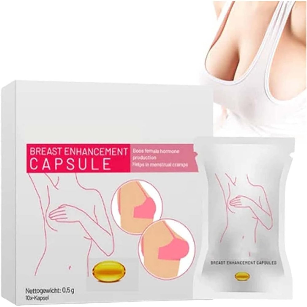 Charmup Breast Enhancement Capsules,Natural Breast Enlargement Firming and Lifting Capsules,Breast Firming and Lifting Cream for Sagging Breasts (1 Pcs)