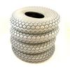 1 Set of 4 330x100 400x5 Grey Pneumatic Block Mobility Scooter Tyres 4.00-5 view 1