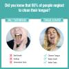 New Upgrade Tongue Scraper with Dual Scraping Head Fight Bad Breath, Metal Tongue Cleaner Help Oral Hygiene, Tongue Scraper for Adults and Kids, Two Colors in Pack, Travel Friendly, by RONAVO view 4