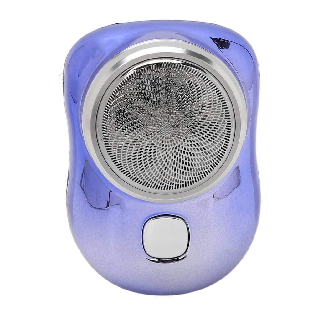 Electric Beard Cutter, Clear Sound Electric Beard Trimmer Double Ring Blade Mesh Automatic for Home (Blue)