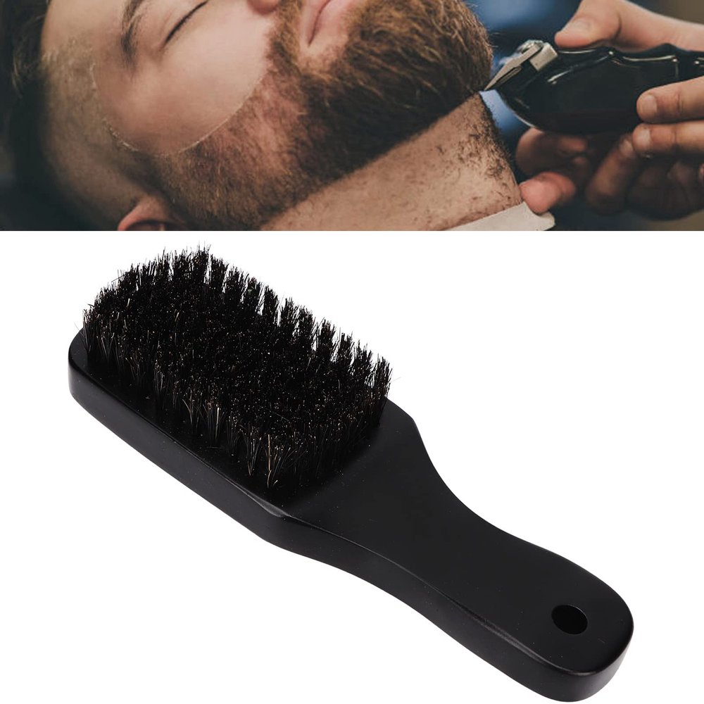 Beard Grooming Brush, Styling Cleaning Wooden Beard Styling Brush Soft Elastic Hair Mustache Grooming Cleaning Brush with Comfortable Grip Beard Brushes Hair Comb Beard Grooming