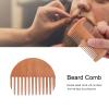 Beard Comb Beard Comb, Wooden Beard Comb Dual Action Fine Coarse Teeth Beard Comb Wooden Beard Comb Mustache Comb Beard Care Double-Sided Antistatic Comb for Daily Beard Care view 3