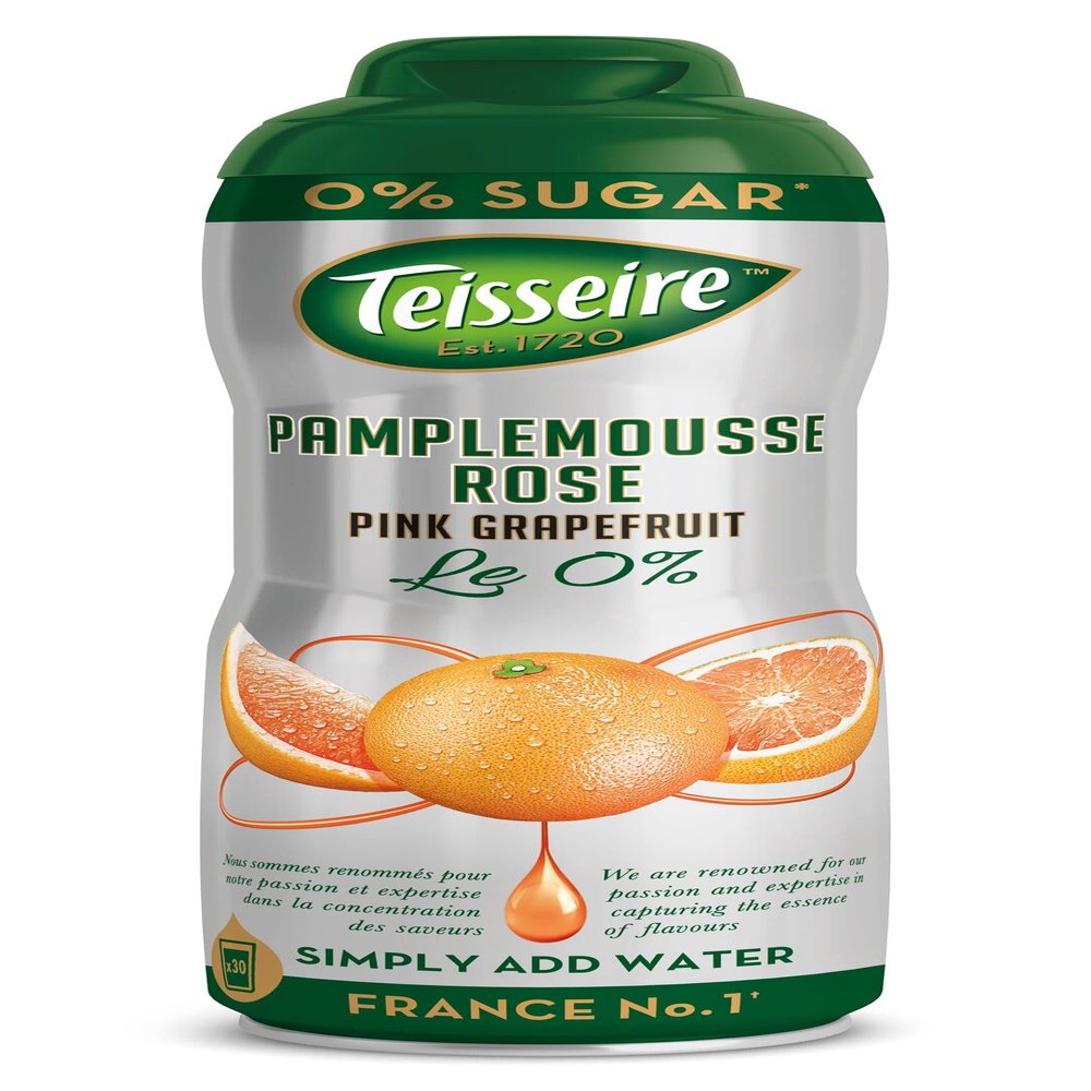 Teisseire Le Syrop Sugar Free Cordial, Grapefruit, 600ml (Pack of 6)