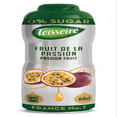 Teisseire Le Syrop Sugar Free Cordial, Passion Fruit, 600ml (Pack of 6)