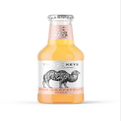 Two Keys Pink Grapefruit Soda 24 x 200ml Case/Mexican Grapefruit Soda in Bottle, Soft Drinks, Carbonated Fizzy Drinks Wholesale