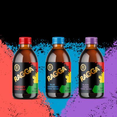 Ragga Tonic Cherry, Black Grape & Blue Raspberry Bundle 6 x 200ml 16.5% Abv