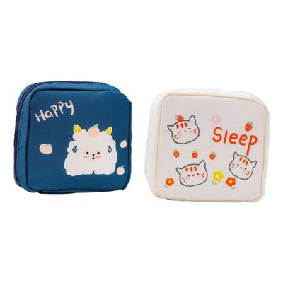 Alipis 2pcs Menstrual Pad Bag Large Capacity Period Pouch Bag for School Organiser