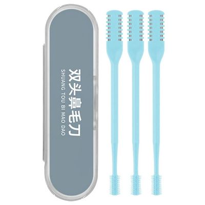 gofidin 3PCS Manual Nose Hair Trimmer Washable for Men and Women with Storage Box Double Head Nose Hair Removal