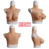 CTKOLYS Silicone Breast Forms Fake Boob Fake Chest Crossdressers Breastplate for Crossdressing Drag Queen Shemale Transgender Sissy,Colour 1,D Cup Silk Cotton view 3
