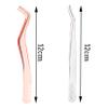 2 Pcs Eyelash Tweezers, Stainless Steel Eyelash Extension Tweezers, Lash Tweezer with Comb view 2