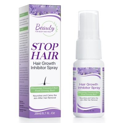 20ML Hair Growth Removal Inhibitor Spray Hair Remover Spray Painless Permanent Depilatory Stop Hair Growth Inhibitor Cream Hair Inhibitor Cream Nourishing Hair Inhibitor for Men and Women