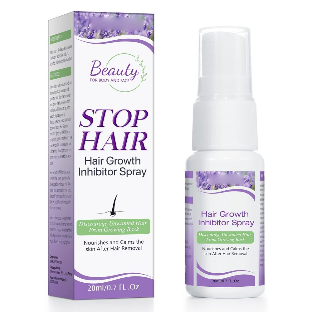 20ML Hair Growth Removal Inhibitor Spray Hair Remover Spray Painless Permanent Depilatory Stop Hair Growth Inhibitor Cream Hair Inhibitor Cream Nourishing Hair Inhibitor for Men and Women