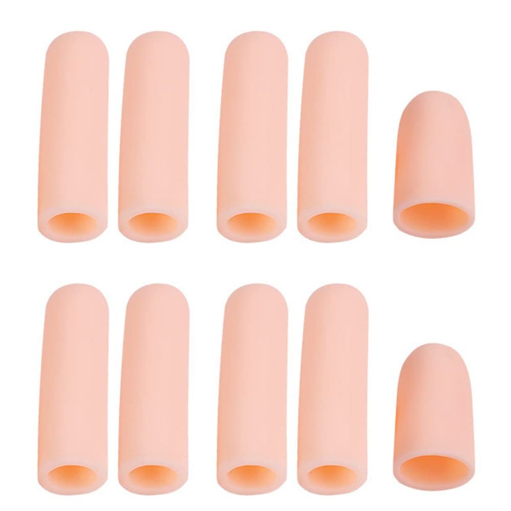 10 Pieces Silicone Finger Protectors, Finger Protectors, for Cracked Finger Arthritis Hands