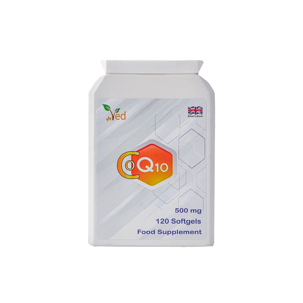VED Co Enzyme Q10, Naturally Fermented Ubiquinone, 500mg 120 Softgels.