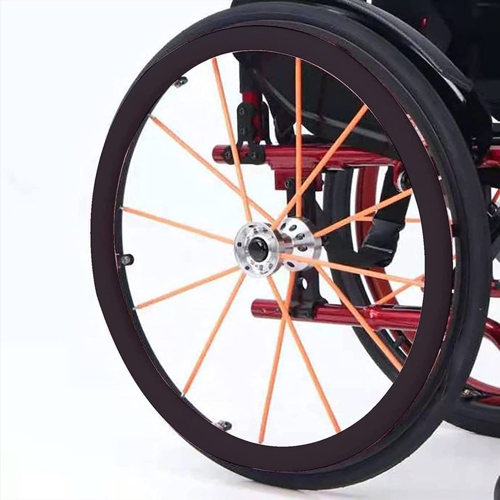 BAtlam 24inch Silicone Wheelchair Push Rim Covers, Non-Slip Wear-Resistant Hand Push Cover, Wheelchair Handrim Covers,H,24 inch