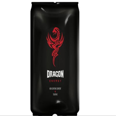 Dragon Energy, Standard Red Energy Drink, High Caffeine Content And Taurine, 80 Calories Per Can, BVITS* B3, B5, B6 & B12, Proudly British, 100% Recyclable 4 x 500 ml