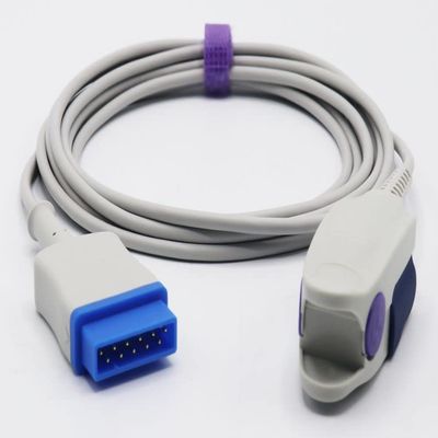 Sino-k Compatible with Datexx Ohmedaa Direct-Connect SpO2 Sensor OXY-F4-GE Adult Finger Clip 9.8 ft 11 Pins Connector