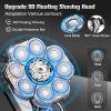9D Electric Head Shaver for Bald Men, Upgraded 6-in-1 Head Shaver for Bald Men, Waterproof Wet/Dry Grooming Kit Electric Shaver for Men, Cordless Rechargeable Bald Head Razor for Home&Travel Gift view 2