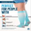 Doctor's Select 3 Pairs Plus Size Compression Socks Wide Calf - Up to 6XL | 20-30 mmHg Compression Socks for Women Wide Calf, 3 Pairs - Line Patterns, 3XL view 3