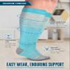 Doctor's Select 3 Pairs Plus Size Compression Socks Wide Calf - Up to 6XL | 20-30 mmHg Compression Socks for Women Wide Calf, 3 Pairs - Line Patterns, 3XL view 4