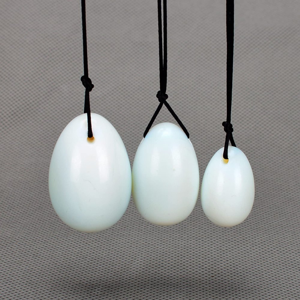 Drilled Opalite Yoni Jade Eggs for Women Kegel Exercise