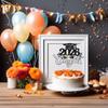 1Pc Congrats Class of 2026 Cake Toppers Graduation Boy Cake Picks Glitter 2026 Graduation Cake Decorations for Theme High School Boys Graduate Cake Decorations Party Supplies Black Silver view 4