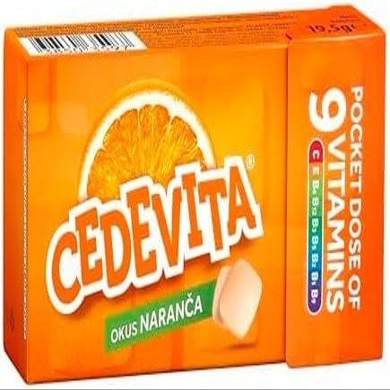 Cedevita Multivitamin Healthy and Sweet Gummies with 9 Essential Vitamins - A Pocket Full of Immune System Booster Vitamins (Candy 8 - orange)