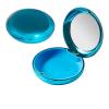 DIDATOOL Electroplated Denture Case with Mirror, Portable Retainer Case Compatible with Transparent Braces, Mouth Guard, Orthodontic Retainers, Braces Box Organize and Protect Oral Supplies (Blue) view 1