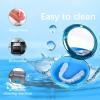 DIDATOOL Electroplated Denture Case with Mirror, Portable Retainer Case Compatible with Transparent Braces, Mouth Guard, Orthodontic Retainers, Braces Box Organize and Protect Oral Supplies (Blue) view 4