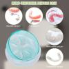 DIDATOOL Denture Box Leak-Proof Dental Retainer Case, Portable Denture Bath with Mirror, Removal Tool and Extra Storage Layer, Denture Case Perfect for Traveling and Daily Use (Green) view 3