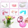 DIDATOOL Electroplated Denture Case with Mirror, Portable Retainer Case Compatible with Transparent Braces, Mouth Guard, Orthodontic Retainers, Braces Box Organize and Protect Oral Supplies view 3