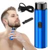 Mini Travel Shaver | Mini Razor for Men,USB Rechargeable Pocket Travel Size Shavers, One-Button and Wet Dry Use Use Keloc view 1