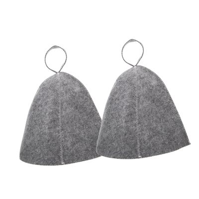 YARNOW 2pcs Thickened Sauna Hat for Sauna Flexible Bath Felt Cap to Keep from Overheating Portable Head Cover for Hair Protection during Shower