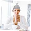 YARNOW 2pcs Thickened Sauna Hat for Sauna Flexible Bath Felt Cap to Keep from Overheating Portable Head Cover for Hair Protection during Shower view 3