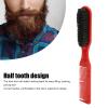 3Pcs Double Headed Men's Styling Brush, Skin Friendly Beard Grooming Brush with Nylon Bristles, 2 in 1 Haircut Styling Brush with Ergonomic Handle, Portable Face Grooming Tool for Home Travel view 2