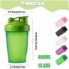 400ml Protein Shaker Bottle, Protein Shake Mixer, Shaker Cups Portable Pre Workout with Wire Mixball Blender Perfect for Mixing Powdered Shakes, Clear, BPA Free and DEHP-free, Dishwasher Safe (Green) view 2
