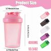 400ml, Protein Shaker Bottle, with Wire Mixing Ball, Leak-Proof, BPA Free, Perfect for Mixing Powdered Shakes, Dishwasher Safe - Pink view 2