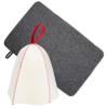 Beavorty Sauna Bath Hat and Felt Mat Set Thickened Felt Sauna Caps and Breathable Head Protection for Steam Bath and 2pcs for Men and Women view 1