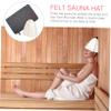 Beavorty Sauna Bath Hat and Felt Mat Set Thickened Felt Sauna Caps and Breathable Head Protection for Steam Bath and 2pcs for Men and Women view 4