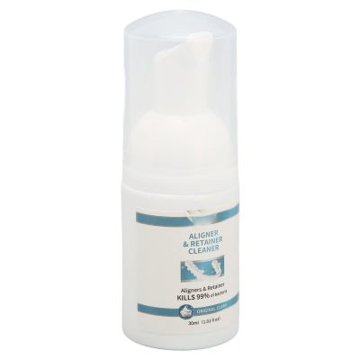 Stain Removal Aligner Cleaner Reduce Odor Refeshing Mint Extract Retainer Cleaning Foam, Retainer Cleaner Tablet, Mouth Guard, Dentures, Aligners, 30ml