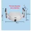 Raised Toilet Seat with Handles and Lid, 330lb Elevated Toilet Seat for Adults, Senior, Elderly,Handicap, Disabled view 2