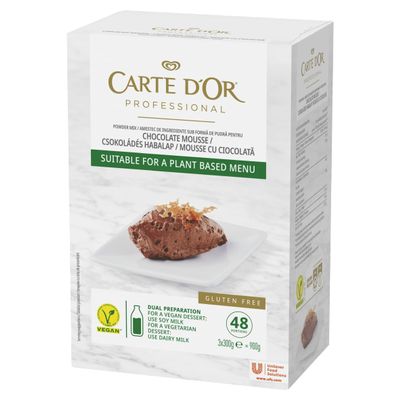 Carte D'Or Vegan Chocolate Mousse Powder Mix, 900g (3x300g)
