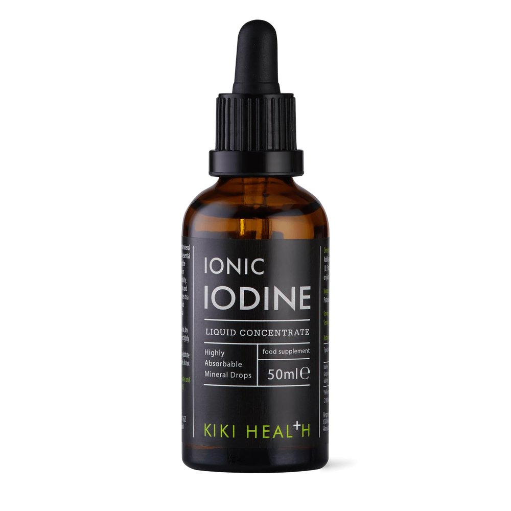 KIKI Health Ionic Iodine Liquid Concentrate | Potassium Iodine Drops Supplement | Thyroid Support, Metabolism, Detox Boost - Cognitive Function & Immunity | 300ug/serving Providing 200% of RI  50 ml