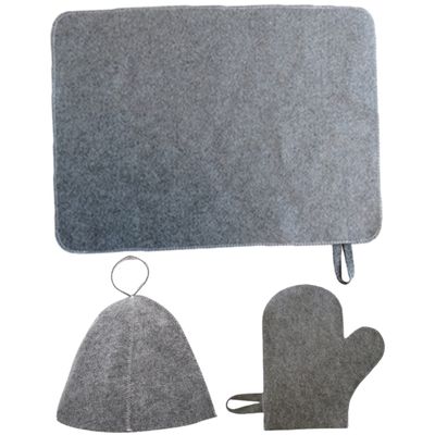 Beatifufu Sauna Cap Set Felt Sauna Hat Lightweight Hair Protecting Bathing Accessories for Men and Women Comfortable