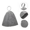 Beatifufu Sauna Cap Set Felt Sauna Hat Lightweight Hair Protecting Bathing Accessories for Men and Women Comfortable view 2