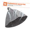 Beatifufu Sauna Cap Set Felt Sauna Hat Lightweight Hair Protecting Bathing Accessories for Men and Women Comfortable view 3